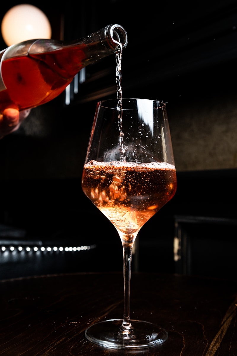 A glass of aged amber Madeira fortified wine